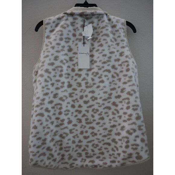 Thread & Supply Women's Sz M Cream/Snow Leopard Reversible Vest $68 - Picture 7 of 7